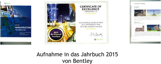 Aufnahme in das Jahrbuch 2015 von Bentley